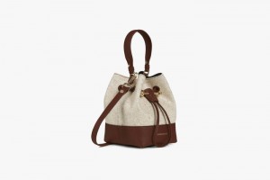 Beige Chocolate Strathberry Lana Osette Cashmere Wool Shoulder Bag | UK UIPZ-84736