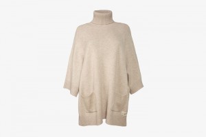 Beige Strathberry Cashmere Wool Rollneck Pullover | UK YGLI-69340