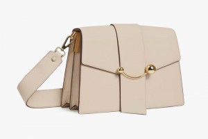 Beige Strathberry Crescent Shoulder Crossbody Bag | UK WLIU-28641