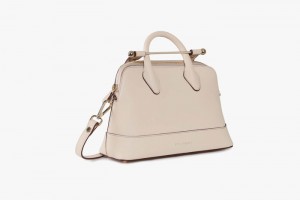 Beige Strathberry Dome Mini Top Handle Bag | UK UBHV-41025