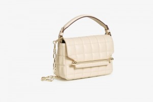 Beige Strathberry East/West Mini Quilting Shoulder Bag | UK QRPB-24103