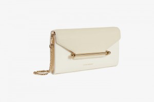 Beige Strathberry Multrees Chain Wallet Crossbody Bag | UK JXHQ-95167