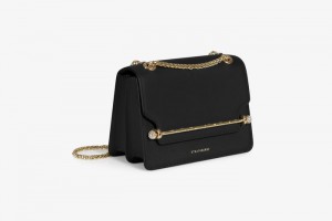 Black Strathberry East/West Mini Shoulder Bag | UK AJZB-29064