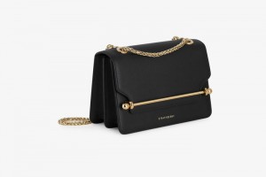 Black Strathberry East/West Mini Shoulder Bag | UK KZWS-02584