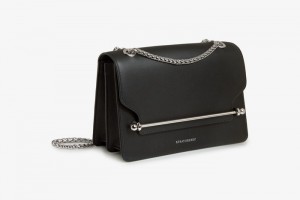 Black Strathberry East/West With Hardware Crossbody Bag | UK WCVA-18207