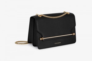 Black Strathberry East West Shoulder Bag | UK XHDM-78346