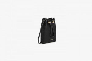 Black Strathberry Lana Osette Pouch With Stitch Crossbody Bag | UK KDFQ-78961