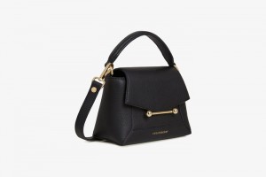 Black Strathberry Mosaic Nano Mini Bag | UK LWRT-94380