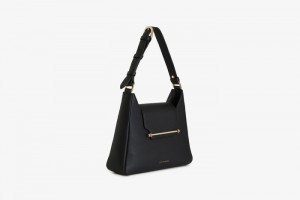 Black Strathberry Multrees Hobo Crossbody Bag | UK FUSO-92081