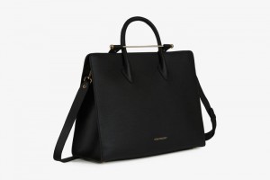 Black Strathberry The Tote Shoulder Bag | UK SOUF-85291