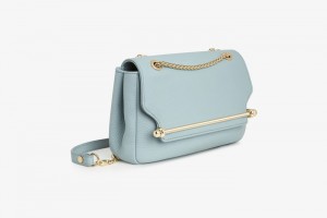 Blue Strathberry East/West Mini Soft Crossbody Bag | UK VUQB-16093