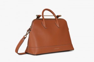 Brown Strathberry Dome Midi With Stitch Top Handle Bag | UK CMKJ-03124