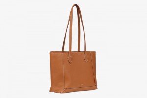 Brown Strathberry Mosaic Shopper With Stitch Shoulder Bag | UK LAUR-50983