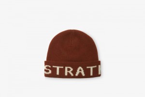 Brown Strathberry Pure Cashmere Logo Beanie | UK SJAE-59684