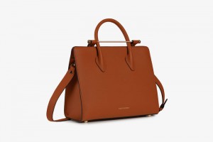 Brown Strathberry The Midi Tote Crossbody Bag | UK JUQD-27349