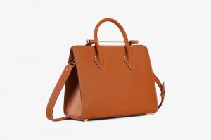 Brown Strathberry The Midi Tote Crossbody Bag | UK EVOJ-49806