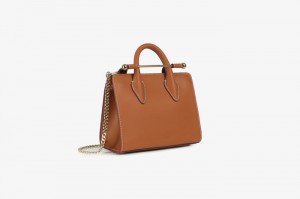 Brown Strathberry The Nano Tote Crossbody Bag | UK TORA-41952