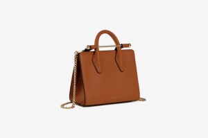 Brown Strathberry The Nano Tote Top Handle Bag | UK EJDO-74850