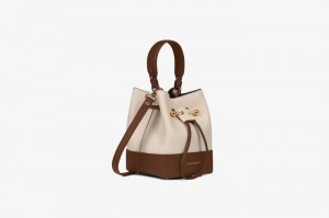 Chocolate Beige Strathberry Lana Osette Top Handle Bag | UK FVAN-23096