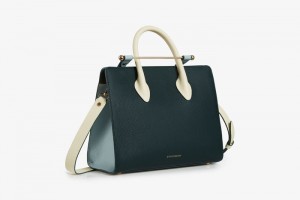 Green Blue Strathberry The Midi Tote Crossbody Bag | UK LHVR-24638