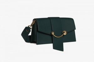 Green Strathberry Crescent Mini Bag | UK LHDS-70413