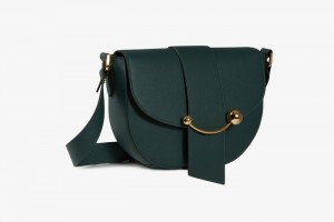 Green Strathberry Crescent Satchel Crossbody Bag | UK NZWR-30294