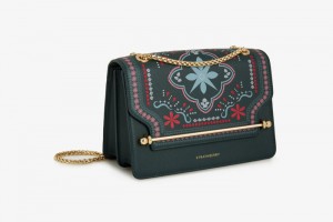 Green Strathberry East/West Shoulder Bag | UK GUYD-76501