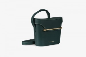 Green Strathberry Safari With Stitch Shoulder Bag | UK CSDT-14607