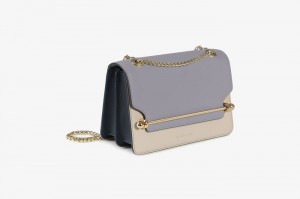 Grey Strathberry East/West Mini Crossbody Bag | UK RNEL-37286