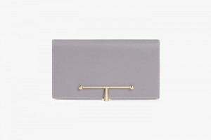 Grey Strathberry Large Melville Street With Stitch Wallet | UK JEWU-48173