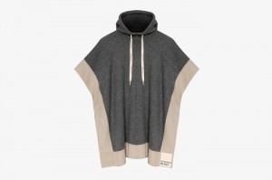 Grey Strathberry Pure Cashmere Relaxed Hood Poncho | UK PVXG-23968