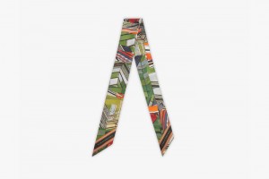 Multicolor Strathberry Silk Skinny Scarf | UK MFIZ-20916