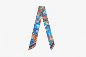 Multicolor Strathberry Silk Skinny Scarf | UK HJOI-71928