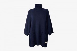 Navy Strathberry Cashmere Wool Rollneck Pullover | UK GVZE-05462