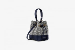 Navy Strathberry Lana Osette Leather Crossbody Bag | UK GIVQ-91856