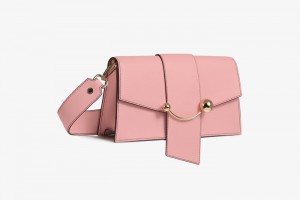 Pink Strathberry Crescent With Stitch Mini Bag | UK BYHI-15386