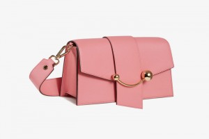 Pink Strathberry Mini Crescent Shoulder Bag | UK MQJF-42531