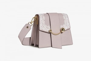 Purple Strathberry Box Crescent Crossbody Bag | UK LYQE-83102