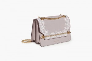 Purple Strathberry East/West Mini Crossbody Bag | UK OVFL-42578