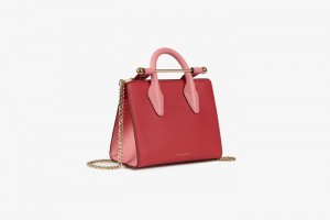 Red Pink Strathberry The Nano Tote Crossbody Bag | UK FYPB-86493