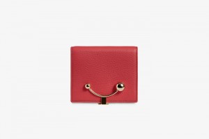 Red Strathberry Crescent With Stitch Wallet | UK GQYB-70321