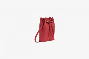 Red Strathberry Lana Osette Pouch With Stitch Mini Bag | UK CAHU-51978