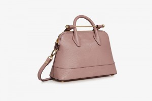 Rose Strathberry Dome Lizard-Embossed Leather Mini Bag | UK DWVF-76593