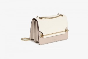 White Beige Strathberry East/West Mini Bag | UK UYKL-35648