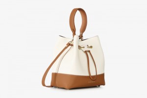 White Brown Strathberry Lana Osette Midi Shoulder Bag | UK BQPR-47351