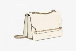 White Strathberry East/West Shoulder Bag | UK KPTQ-78045