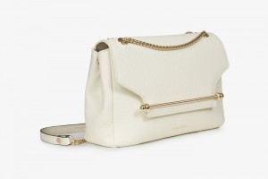 White Strathberry East/West Soft Shoulder Bag | UK UMJX-74350