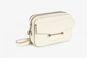 White Strathberry Mosaic Camera Crossbody Bag | UK GPJY-58194