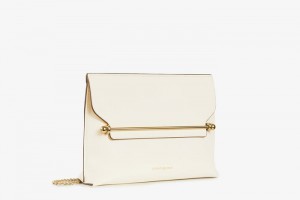 White Strathberry Stylist Clutch Bag | UK JCXY-29364