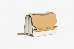 Yellow White Strathberry East/West Mini Bag | UK NVKZ-04195